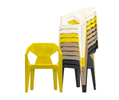 Tool MUZE 56x50,6xH80cm, sinepikollane plastik