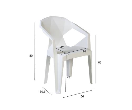 Tool MUZE 56x50,6xH80cm, valge plastik