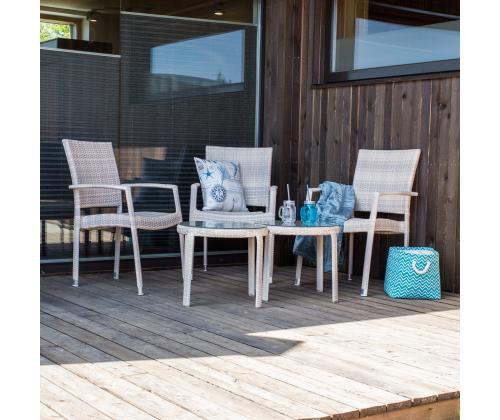 Tool WICKER-3 käetugedaega 59x66xH91cm, beeþ