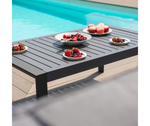 Aiamööblikomplekt TOMSON laud ja nurgadiivan, hall