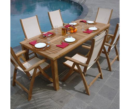 Laud BALI 220x100xH75cm, tiikpuu