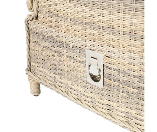 Aiamööblikomplekt BASEL laud, diivan, 2 tooli ja 2 tumbat