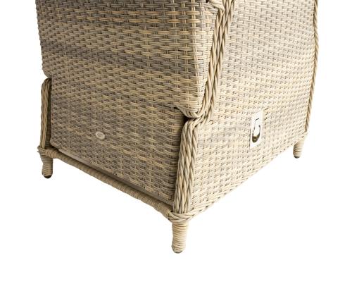 Aiamööblikomplekt BASEL laud, diivan, 2 tooli ja 2 tumbat