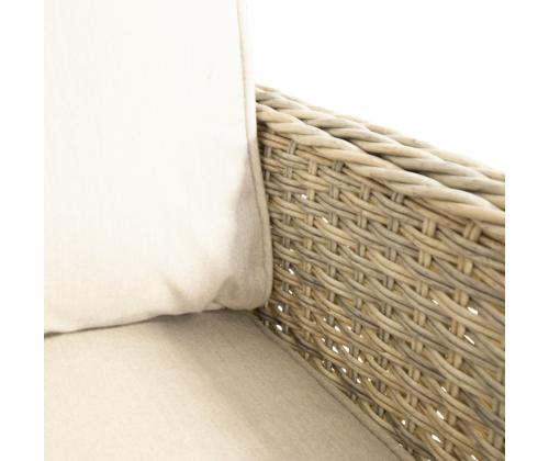 Aiamööblikomplekt BASEL laud, diivan, 2 tooli ja 2 tumbat