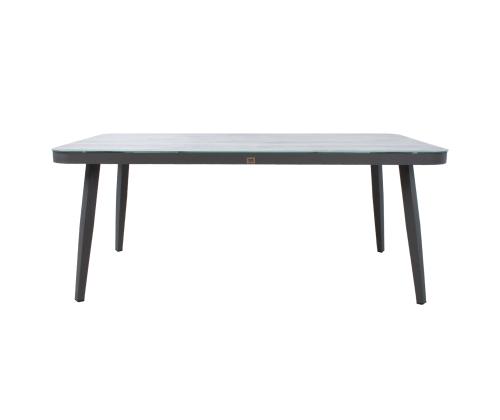 Laud MARIE 180x90xH74cm, hall, alumiinium, klaas