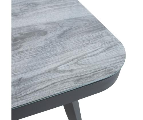 Laud MARIE 180x90xH74cm, hall, alumiinium, klaas