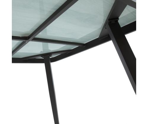 Laud MARIE 180x90xH74cm, hall, alumiinium, klaas