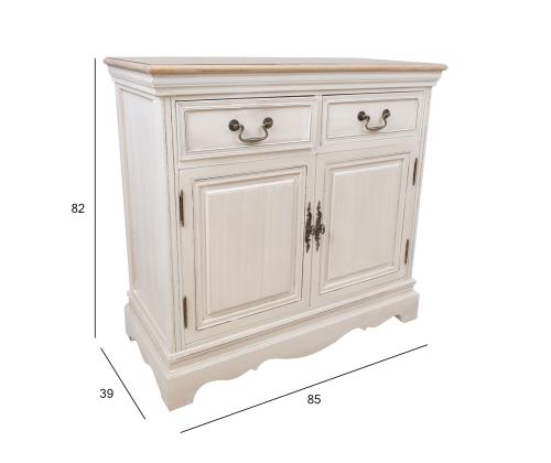 Kummut SAMIRA 2-ukse ja 2-sahtliga, 85x39xH82cm