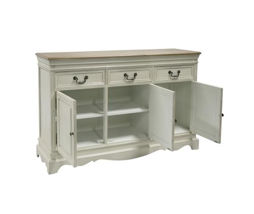 Kummut SAMIRA 131,5x43xH87cm, antiikvalge/naturaalne