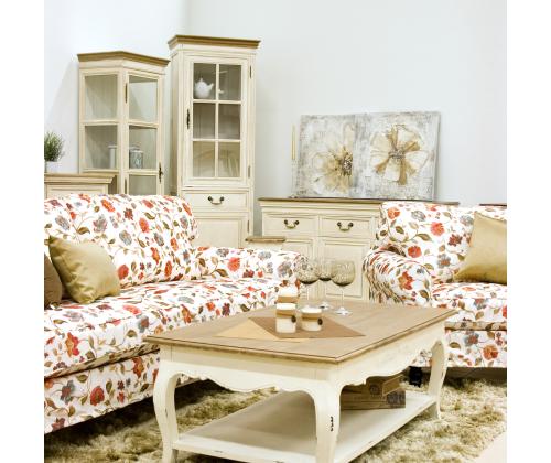 Vitriinkapp SAMIRA 49x39xH178cm, antiikvalge/naturaalne