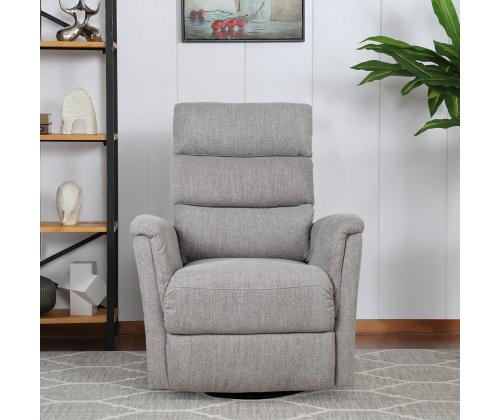 Tugitool BARCLAY manuaalne recliner, pöörlev ja kiikuv, helehall