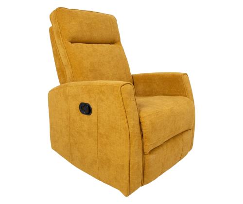 Tugitool EDDY kiikuv ja pöörlev manuaalne recliner 76x96xH103cm, kollane