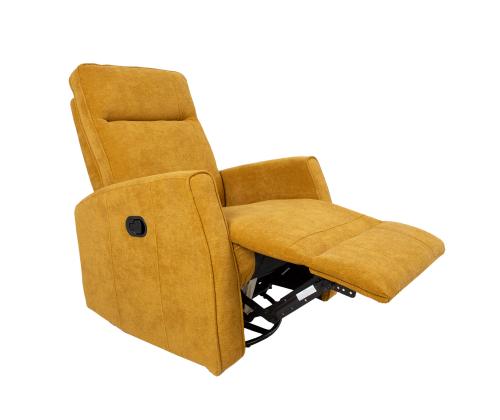 Tugitool EDDY kiikuv ja pöörlev manuaalne recliner 76x96xH103cm, kollane