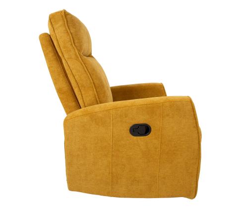 Tugitool EDDY kiikuv ja pöörlev manuaalne recliner 76x96xH103cm, kollane