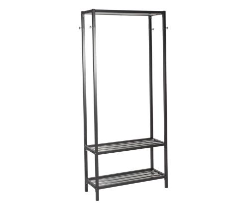 Esikuriiul STRAIGHT 85x32xH180cm, terasest raam, värvus: must / kroom