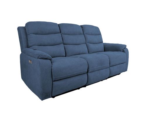 Diivan MIMI 3-kohaline elektriline recliner 208x93xH102cm, sinine