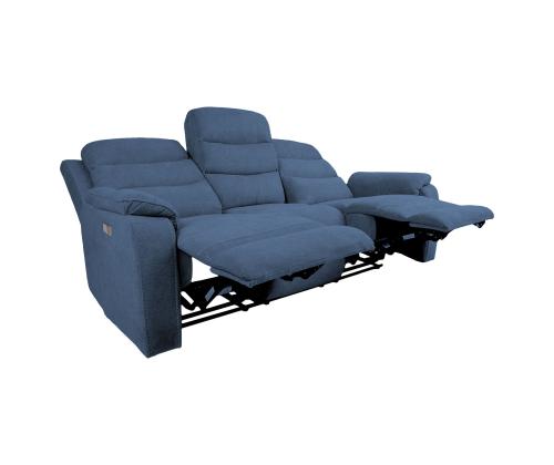 Diivan MIMI 3-kohaline elektriline recliner 208x93xH102cm, sinine