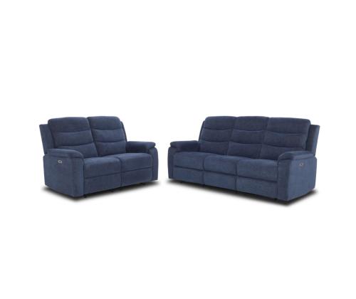 Diivan MIMI 3-kohaline elektriline recliner 208x93xH102cm, sinine