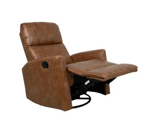 Tugitool DIEGO kiikuv ja pöörlev manuaalne recliner 78x95xH103cm, konjakipruun