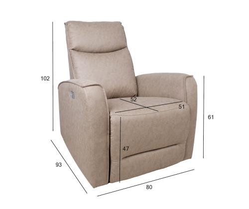Tugitool BUSTER elektriline recliner, beež
