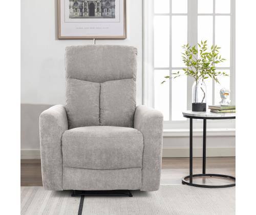 Tugitool GEMMA manuaalne recliner 89x98xH106cm, helehall