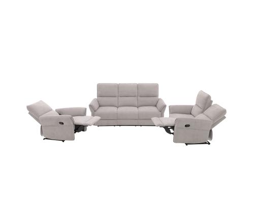Diivan DAMIKA 3-kohaline elektriline recliner 200x92xH103cm, hall