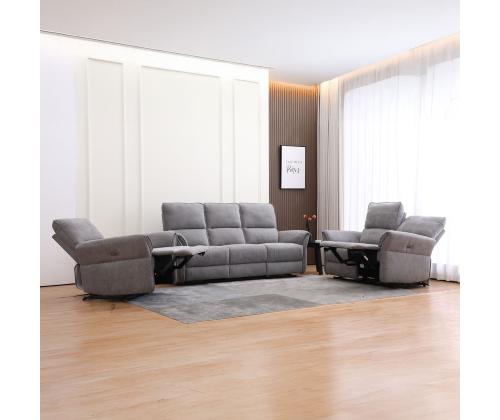Diivan DAMIKA 3-kohaline elektriline recliner 200x92xH103cm, hall