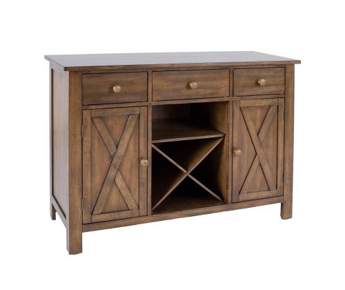 Kummut JAMES 120x46xH91cm, rustik tamm