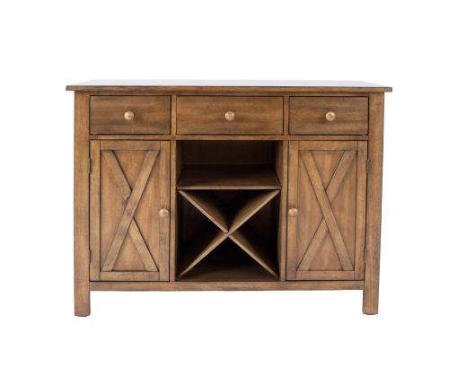 Kummut JAMES 120x46xH91cm, rustik tamm