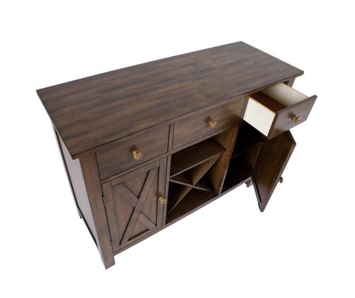 Kummut JAMES 120x46xH91cm, rustik tamm