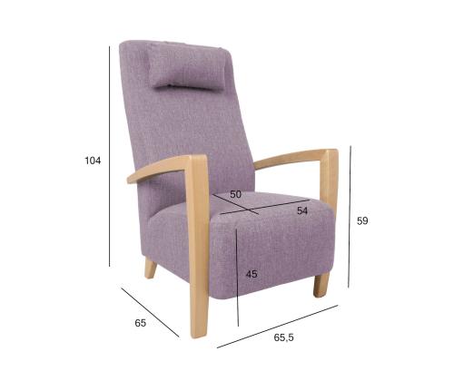 Tugitool VENLA 65,5x65xH104cm, vanaroosa