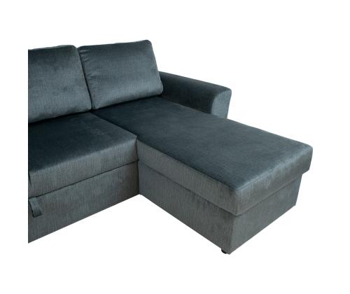 Nurgadiivanvoodi INGMAR 242x168/92xH92cm, roheline samet