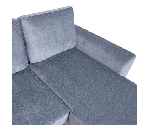 Nurgadiivanvoodi INGMAR 242x168/92xH92cm, sinakashall