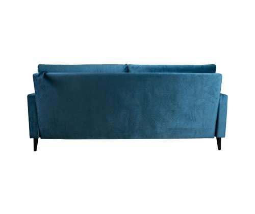 Diivanvoodi ANNA pesukastiga 222x86xH98cm, sinakasroheline samet