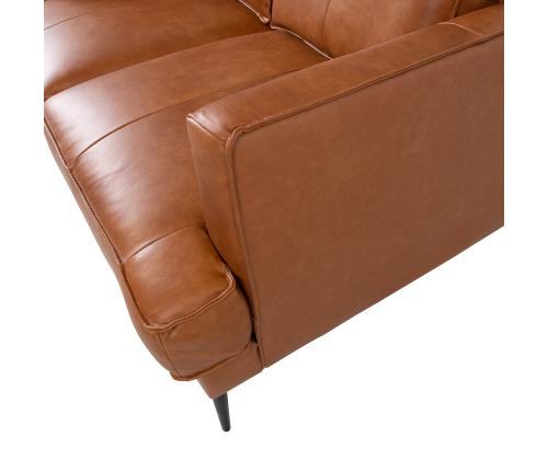 Diivan LEO 136x86xH85cm, helepruun