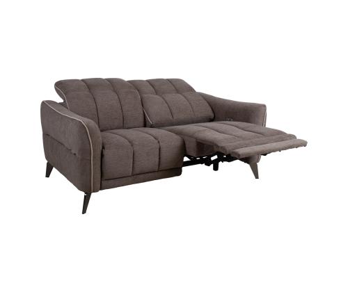 Diivan CATHY 2-kohaline elektriline recliner 162x100xH100cm, helepruun