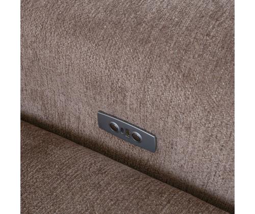 Diivan CATHY 2-kohaline elektriline recliner 162x100xH100cm, helepruun