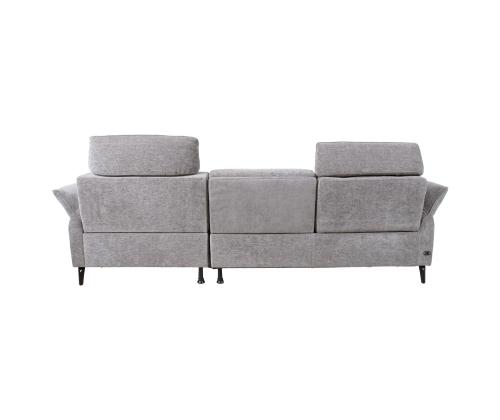 Nurgadiivan DAYTON PN, elektriline recliner 268x94/157xH100cm, helehall