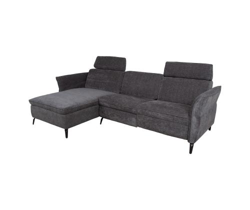 Nurgadiivan DAYTON VN, elektriline recliner 268x157/94xH100cm, tumehall