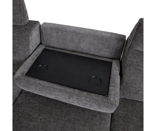 Nurgadiivan DAYTON VN, elektriline recliner 268x157/94xH100cm, tumehall