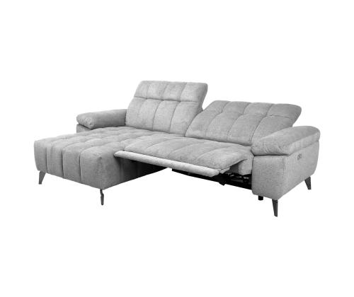 Nurgadiivan LUZERN VN elektriline recliner 264x160/87xH85cm, helehall