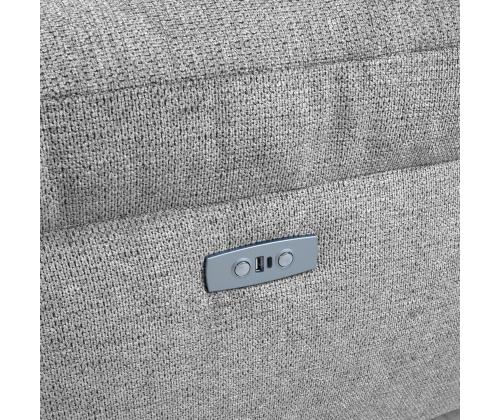 Nurgadiivan LUZERN VN elektriline recliner 264x160/87xH85cm, helehall