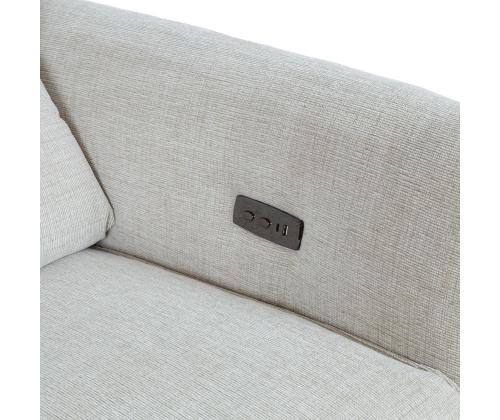 Diivan MIAMI 2-kohaline elektriline recliner 154x92xH99cm, helebeež