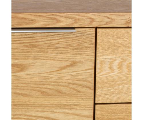 Kummut LISBON 2-ukse ja 3-sahtliga 180x45xH82cm, materjal: naturaalse tammespooniga mööbliplaat