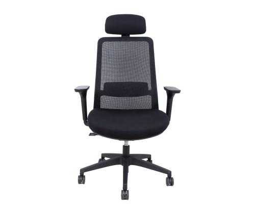 Töötool SANTO 66x66xH115-125cm, must võrkkangas