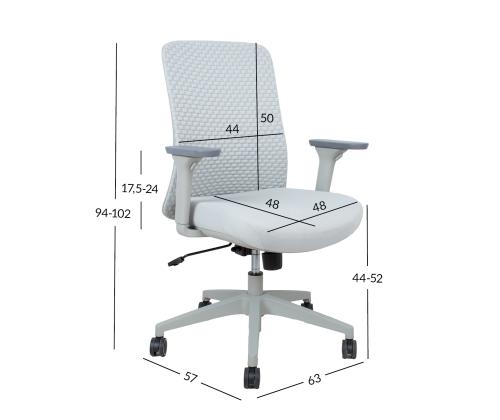 Töötool SEVERO 63x57xH94-102cm, hall