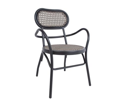 Tool BOLGHERI must 56x62xH83cm, alumiiniumraam, plastikpunutis