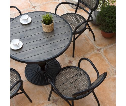 Tool BOLGHERI must 56x62xH83cm, alumiiniumraam, plastikpunutis