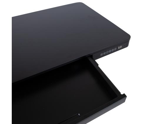 Reguleeritav laud ERGO 1-mootoriga 120x60xH72-121cm, must, melamiinplaat, teras