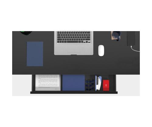 Reguleeritav laud ERGO 1-mootoriga 120x60xH72-121cm, must, melamiinplaat, teras